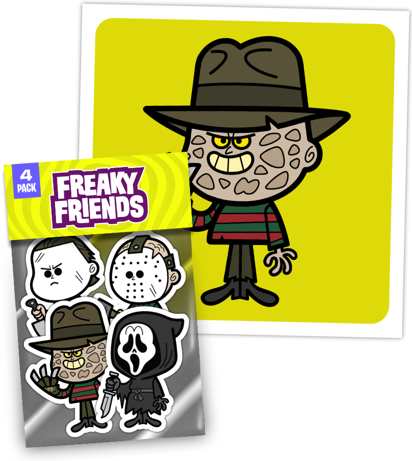 Freaky Friends Sticker Pack. Set #2 - Classic Monsters