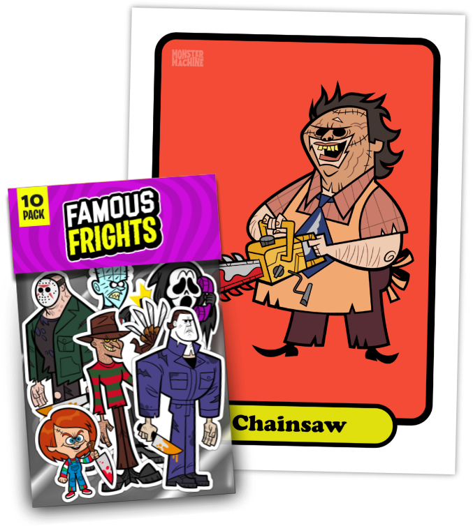 Freaky Friends Sticker Pack. Set #2 - Classic Monsters